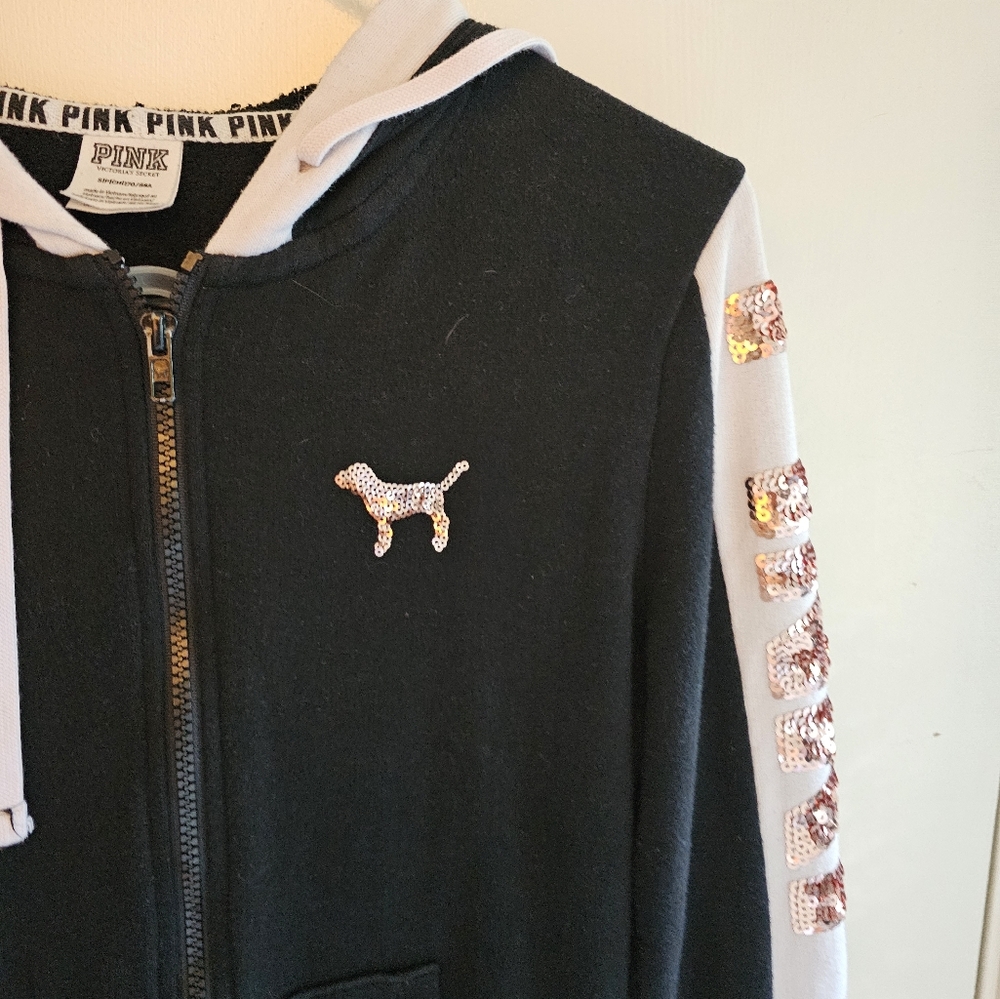 Victoria Secret Pink sequined sweat suit. Sweatshirt is small pants xs. - Picture 16 of 16